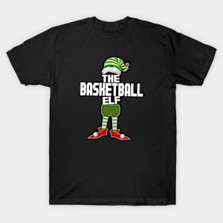 Basketball Elf Matching Family Group Christmas Party Pajama T-Shirt